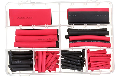 Трубки термоусадочные влагозащищенные 100 шт, 38-76 мм 6 типоразмеров JTC Трубки термоусадочные влагозащищенные 100 шт, 38-76 мм 6 типоразмеров JTC