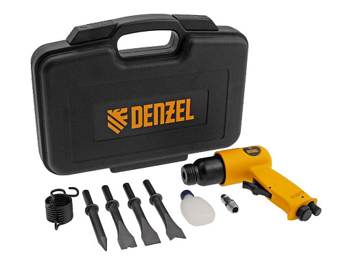 Молоток пневматический в комплекте с 4 зубилами, 6,3 Дж Denzel НР4500 Молоток пневматический в комплекте с 4 зубилами, 6,3 Дж Denzel НР4500