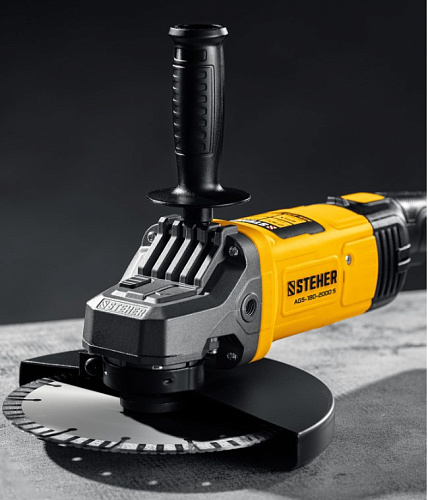 Шлифмашина угловая 180 мм 2000 Вт STEHER Шлифмашина угловая 180 мм 2000 Вт STEHER