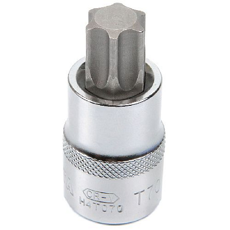 Головка торцевая со вставкой Torx 1/2" T70, 55 мм Licota Головка торцевая со вставкой Torx 1/2" T70, 55 мм Licota