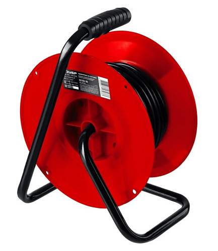 Удлинитель на катушке ПВС 30 м, 4 гнезда, 2*1,5 кв.мм, 3500 Вт ЗУБР Мастер ПВС-215 Удлинитель на катушке ПВС 30 м, 4 гнезда, 2*1,5 кв.мм, 3500 Вт ЗУБР Мастер ПВС-215