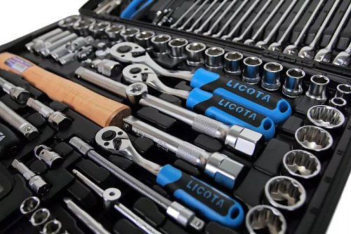 Набор инструмента 131 предм. (1/4", 3/8", 1/2") 6/12 гр Licota Набор инструмента 131 предм. (1/4", 3/8", 1/2") 6/12 гр Licota