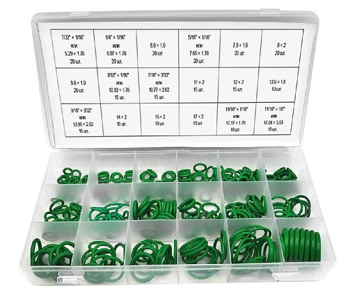 Набор колец уплотнительных для систем кондиционирования с хладагентами R-12/R-134, 265 шт ОДА Сервис Набор колец уплотнительных для систем кондиционирования с хладагентами R-12/R-134, 265 шт ОДА Сервис