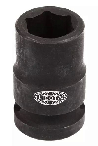 Головка торцевая ударная 3/8" 14 мм, 6 гр., CrMo Licota Головка торцевая ударная 3/8" 14 мм, 6 гр., CrMo Licota