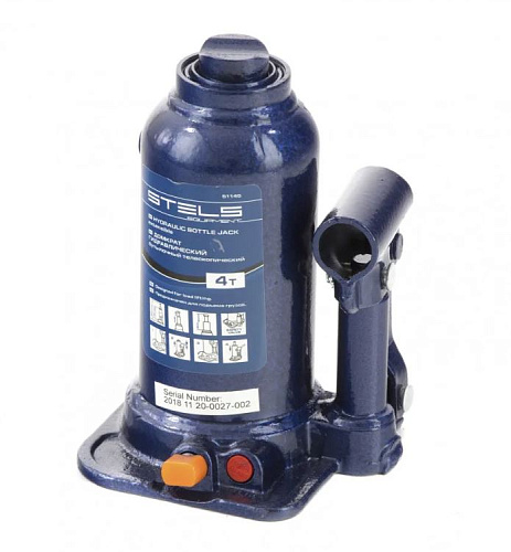Домкрат бутылочный 4 т 170-420 мм, телескопический STELS Домкрат бутылочный 4 т 170-420 мм, телескопический STELS