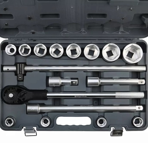 Набор головок торцевых 19-50 мм (3/4") 6 гр., 17 предм. GARWIN Набор головок торцевых 19-50 мм (3/4") 6 гр., 17 предм. GARWIN