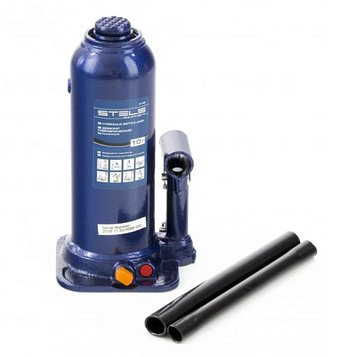 Домкрат бутылочный 10 т 222-447 мм STELS Домкрат бутылочный 10 т 222-447 мм STELS