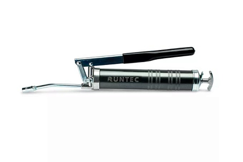 Шприц для смазки рычажно-плунжерный 400 мл с гибким шлангом, усиленный RUNTEC Шприц для смазки рычажно-плунжерный 400 мл с гибким шлангом, усиленный RUNTEC