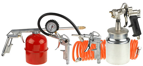 Набор пневмоинструмента с нижним бачком, 5 предм. STAYER ORION-5S Набор пневмоинструмента с нижним бачком, 5 предм. STAYER ORION-5S