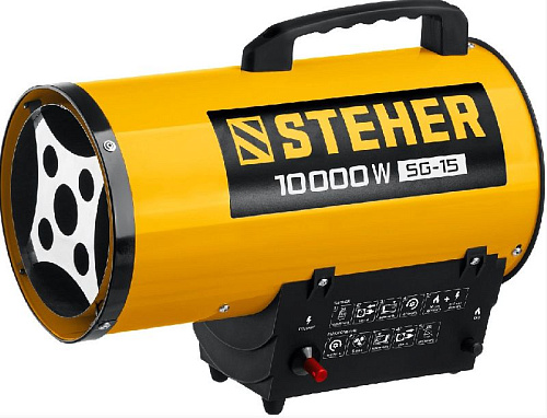 Пушка тепловая газовая 10,0 кВт, 300 м.куб/час, 0,7 кг/ч STEHER Пушка тепловая газовая 10,0 кВт, 300 м.куб/час, 0,7 кг/ч STEHER