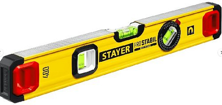Уровень 400 мм усиленный профиль, магнитный уровень с поворотным глазком STAYER PRO STABIL Уровень 400 мм усиленный профиль, магнитный уровень с поворотным глазком STAYER PRO STABIL