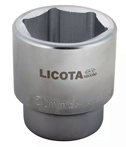 Головка торцевая 1" 77 мм, 6 гр., CrV Licota Головка торцевая 1" 77 мм, 6 гр., CrV Licota