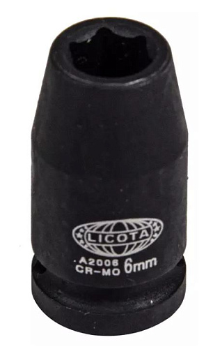 Набор головок торцевых ударных 5-14 мм (1/4") 10 шт. на линейке CrMo Licota Набор головок торцевых ударных 5-14 мм (1/4") 10 шт. на линейке CrMo Licota