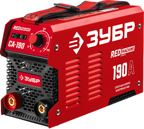 Инвертор сварочный 190 А, ММА, IGBT, форсаж дуги, горячий старт ЗУБР RED MACHINE Инвертор сварочный 190 А, ММА, IGBT, форсаж дуги, горячий старт ЗУБР RED MACHINE