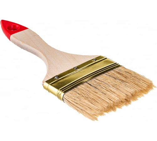 Кисть плоская 75 мм натуральная щетина, деревянная ручка ЗУБР Кисть плоская 75 мм натуральная щетина, деревянная ручка ЗУБР