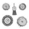 Набор щеток для дрели 5 шт. (2 диск 50-75мм, 3 Чашки 25-50-75мм, шпилька) нерж.вит.пров Denzel Набор щеток для дрели 5 шт. (2 диск 50-75мм, 3 Чашки 25-50-75мм, шпилька) нерж.вит.пров Denzel