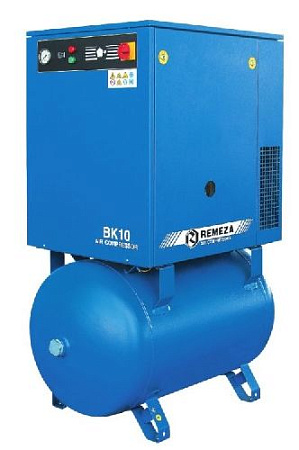 Компрессор винтовой 1000 л/мин, 7,5 кВт, 10 бар, 380 В, ресивер 270 л Remeza Компрессор винтовой 1000 л/мин, 7,5 кВт, 10 бар, 380 В, ресивер 270 л Remeza