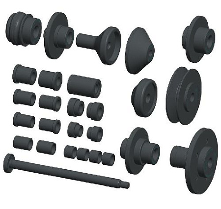 Дополнительный комплект Luxe к адаптеру для балансировки мотоциклетных колес SIVIK Moto КС-225-01 Дополнительный комплект Luxe к адаптеру для балансировки мотоциклетных колес SIVIK Moto КС-225-01