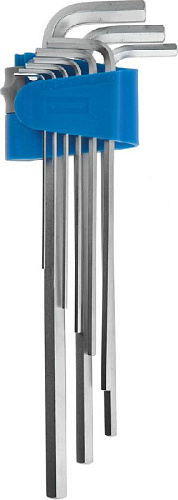 Набор ключей шестигранных угловых длинных 1,5-10 мм (9 шт) ЗУБР Набор ключей шестигранных угловых длинных 1,5-10 мм (9 шт) ЗУБР