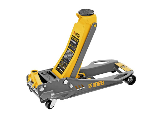 Домкрат подкатной 3,8 т 110-580 мм низкий подхват, быстрый подъем, профессиональный Denzel Домкрат подкатной 3,8 т 110-580 мм низкий подхват, быстрый подъем, профессиональный Denzel
