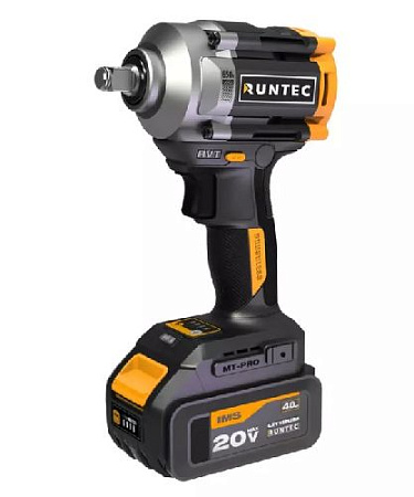 Гайковерт аккумуляторный 1/2", 20 В, 650 Нм, 2*4 Ач, бесщеточный RUNTEC Гайковерт аккумуляторный 1/2", 20 В, 650 Нм, 2*4 Ач, бесщеточный RUNTEC