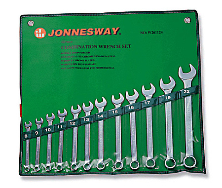 Набор ключей комбинированных 8-22 мм (12 шт) в скрутке Jonnesway W26112S Набор ключей комбинированных 8-22 мм (12 шт) в скрутке Jonnesway W26112S
