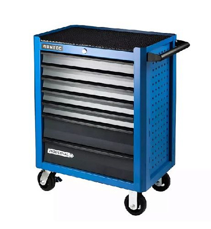 Тележка инструментальная 7 полочная, синяя RUNTEC Industrial Тележка инструментальная 7 полочная, синяя RUNTEC Industrial
