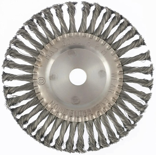 Щетка дисковая 200 мм/22 мм для УШМ плоская, крученая Matrix Щетка дисковая 200 мм/22 мм для УШМ плоская, крученая Matrix