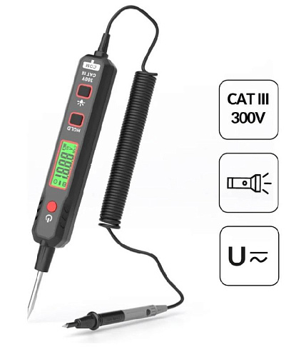 Тестер напряжения и обрыва цепи AC/DC 300В iCartool IC-U100B Тестер напряжения и обрыва цепи AC/DC 300В iCartool IC-U100B