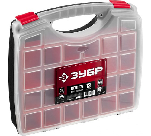 Органайзер пластиковый 325*280*60 мм, 13 ячеек, ″ВОЛГА-13″ ЗУБР Мастер Органайзер пластиковый 325*280*60 мм, 13 ячеек, ″ВОЛГА-13″ ЗУБР Мастер