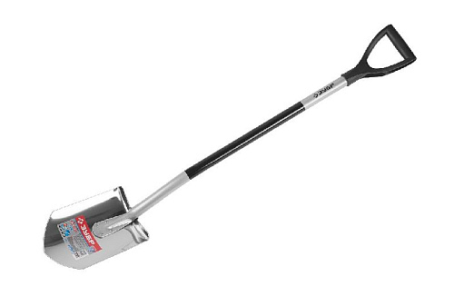 Лопата штыковая из нержавеющей стали, алюминиевый черенок с рукояткой "Артель-НС" ЗУБР Профессионал Лопата штыковая из нержавеющей стали, алюминиевый черенок с рукояткой "Артель-НС" ЗУБР Профессионал