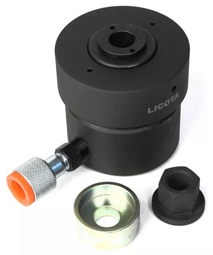 Цилиндр гидравлический 17 т для демонтажа форсунок с переходным адаптером и гайкой Licota Цилиндр гидравлический 17 т для демонтажа форсунок с переходным адаптером и гайкой Licota