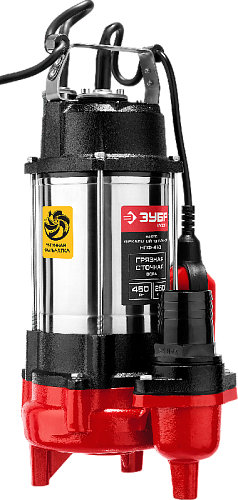 Насос фекальный 450 Вт ЗУБР Насос фекальный 450 Вт ЗУБР