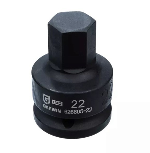 Головка торцевая ударная HEX 3/4", 22 мм, L=60 мм Garwin Головка торцевая ударная HEX 3/4", 22 мм, L=60 мм Garwin