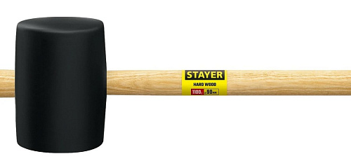 Киянка резиновая 1100 гр 90 мм черная с деревянной рукояткой STAYER Киянка резиновая 1100 гр 90 мм черная с деревянной рукояткой STAYER