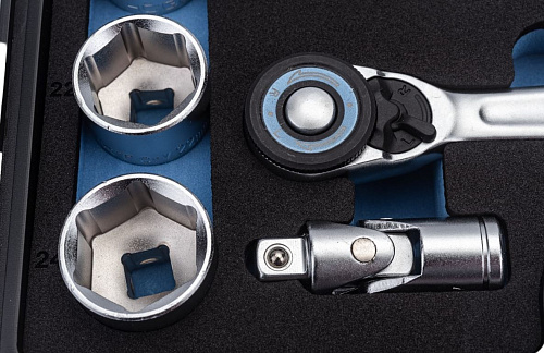 Набор головок торцевых 6-24 мм (3/8") 6 гр., 36 предм. HOEGERT Набор головок торцевых 6-24 мм (3/8") 6 гр., 36 предм. HOEGERT