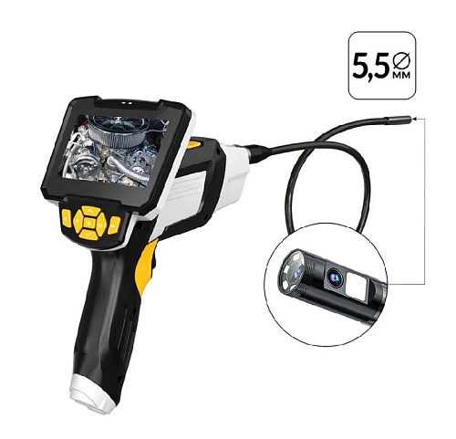 Видеоэндоскоп 4.3" (1280х720), 1Мп, 2 камеры, длина 1 м, 5.5 мм смен.зонд, промышленный ICARTOOL Видеоэндоскоп 4.3" (1280х720), 1Мп, 2 камеры, длина 1 м, 5.5 мм смен.зонд, промышленный ICARTOOL