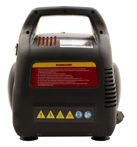 Компрессор безмасляный 6 л, 1,1 кВт, 180 л/мин, 8 бар, 230 В Denzel РС 1/6-180 Компрессор безмасляный 6 л, 1,1 кВт, 180 л/мин, 8 бар, 230 В Denzel РС 1/6-180