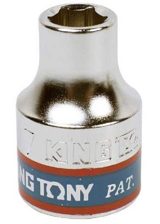 Головка торцевая 3/8" 7 мм, 6 гр., CrV KING TONY Головка торцевая 3/8" 7 мм, 6 гр., CrV KING TONY