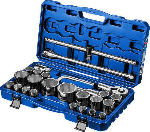 Набор головок торцевых 21-65 мм (3/4", 1") 26 предм. ЗУБР Профессионал НКТ-26 Набор головок торцевых 21-65 мм (3/4", 1") 26 предм. ЗУБР Профессионал НКТ-26