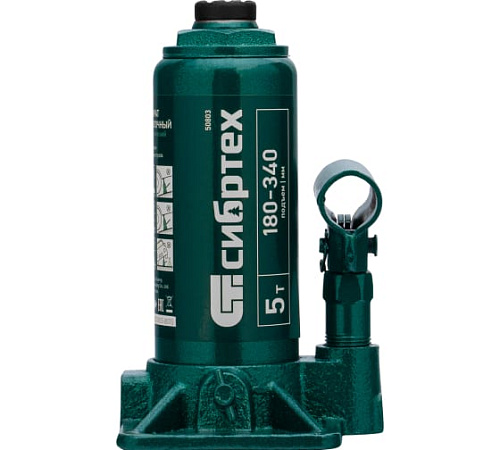 Домкрат бутылочный 5 т 180-340 мм Сибртех Домкрат бутылочный 5 т 180-340 мм Сибртех