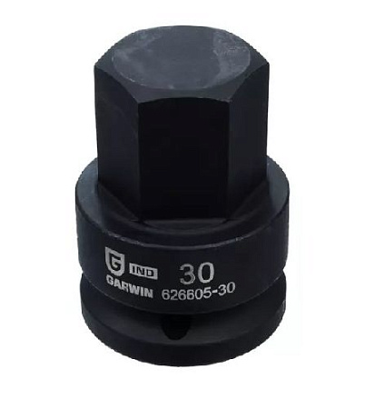 Головка торцевая ударная HEX 3/4", 30 мм, L=60 мм Garwin Головка торцевая ударная HEX 3/4", 30 мм, L=60 мм Garwin