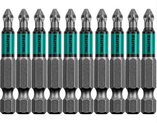 Набор бит 10 предм. (1/4", PZ2, 50 мм) KRAFTOOL Optimum Набор бит 10 предм. (1/4", PZ2, 50 мм) KRAFTOOL Optimum
