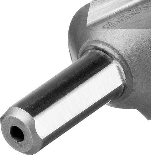 Сверло ступенчатое 4-39 мм, 14 ступеней, 113 мм, Р6М5, трехопорный хвостовик 10 мм ЗУБР Сверло ступенчатое 4-39 мм, 14 ступеней, 113 мм, Р6М5, трехопорный хвостовик 10 мм ЗУБР