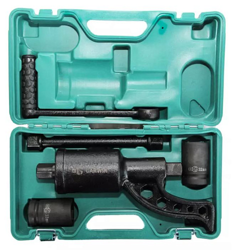 Гайковерт ручной с механическим редуктором удлиненный 1:68 4800 Нм, 1", головки 32/33мм GARWIN Гайковерт ручной с механическим редуктором удлиненный 1:68 4800 Нм, 1", головки 32/33мм GARWIN