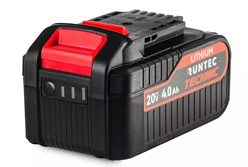 Аккумуляторная батарея 20 В, Li-Ion, 4 Ач RUNTEC TECHNIC Аккумуляторная батарея 20 В, Li-Ion, 4 Ач RUNTEC TECHNIC