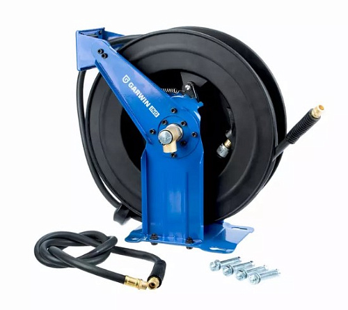 Катушка для воздуха (воды) со шлангом d 10 мм, длина 15 м, 3/8" GARWIN Катушка для воздуха (воды) со шлангом d 10 мм, длина 15 м, 3/8" GARWIN