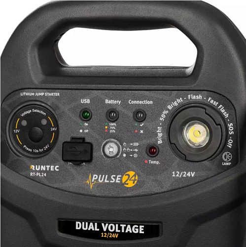 Пусковое устройство аккумуляторное 1600/1100 A, 12/24 В, Pulse 24, RUNTEC Пусковое устройство аккумуляторное 1600/1100 A, 12/24 В, Pulse 24, RUNTEC