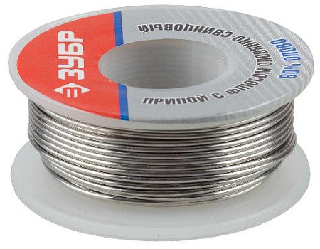 Припой оловянно-свинцовый, 60% Sn / 40% Pb, 100 гр ЗУБР Припой оловянно-свинцовый, 60% Sn / 40% Pb, 100 гр ЗУБР