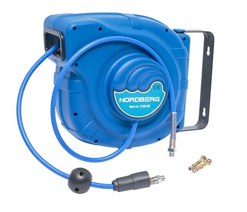 Катушка пневмошланга 8/12 мм, 25 м, 1/4" NORDBERG Катушка пневмошланга 8/12 мм, 25 м, 1/4" NORDBERG